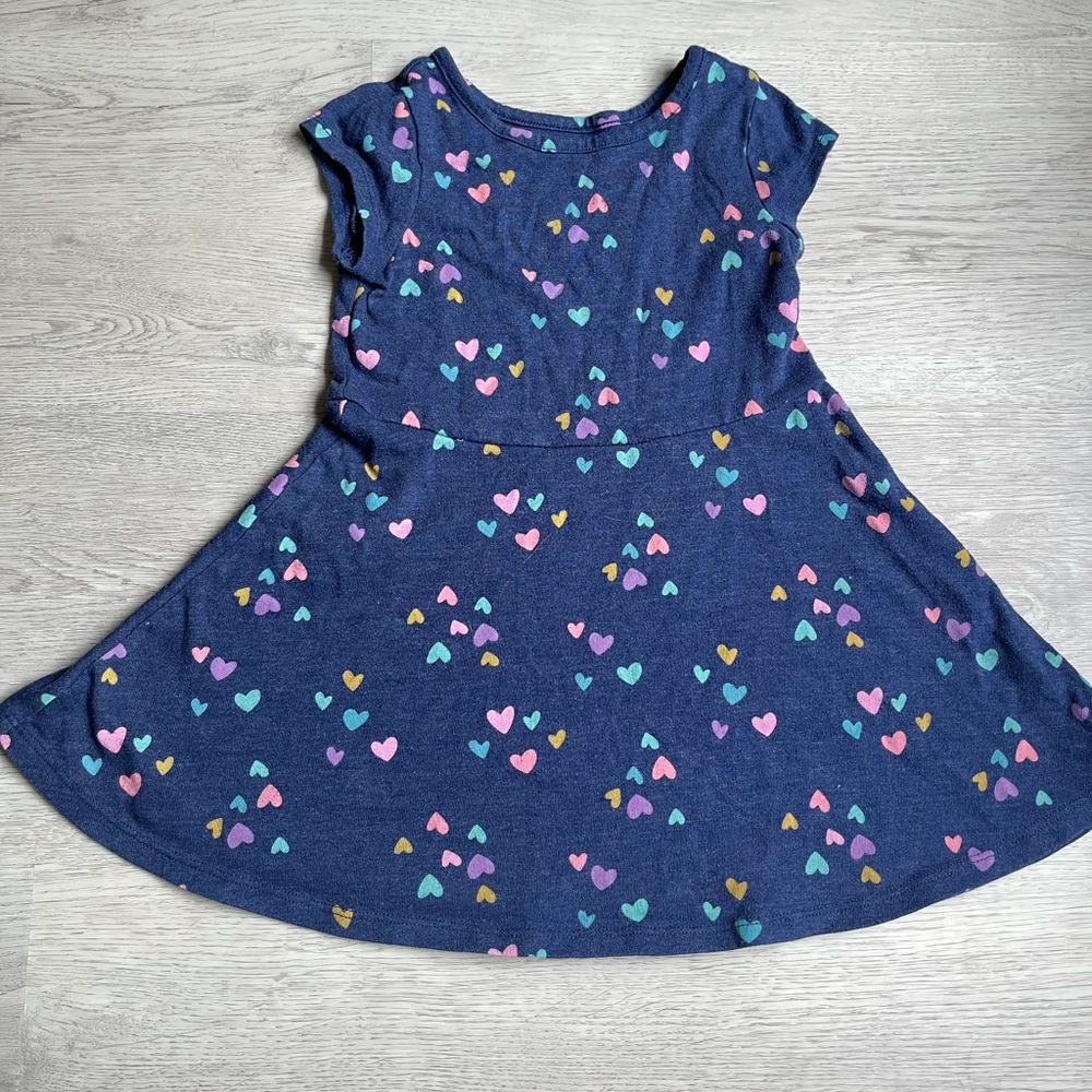 Navy dress w/hearts